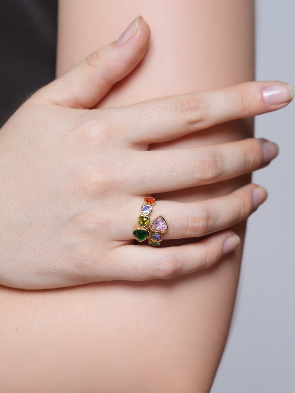 CZ Heart Ring