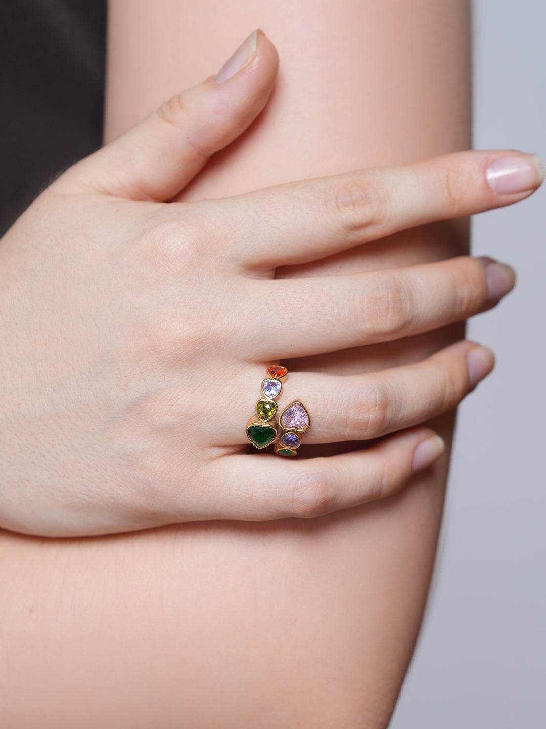 CZ Heart Ring