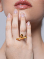T Shaped Ball Open Ring