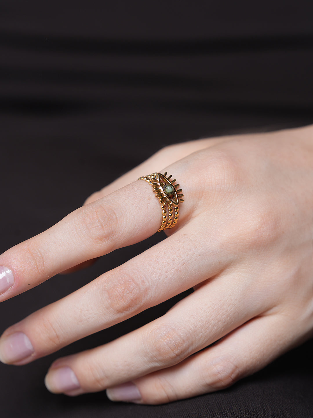 Multi Layers Devil Eye Open Ring