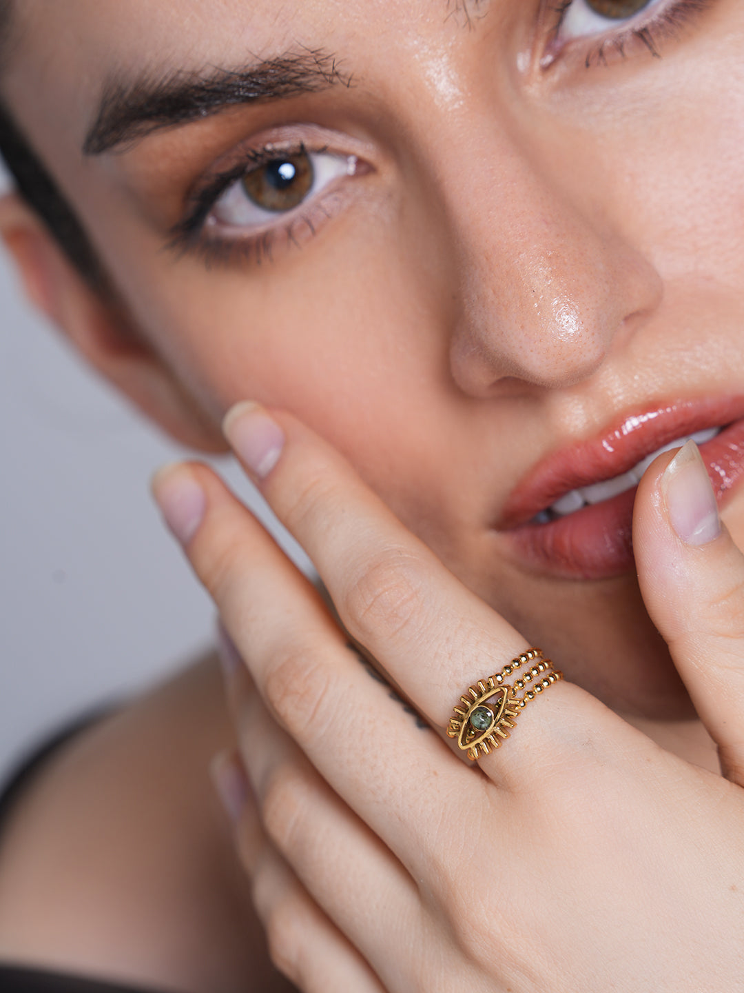 Multi Layers Devil Eye Open Ring
