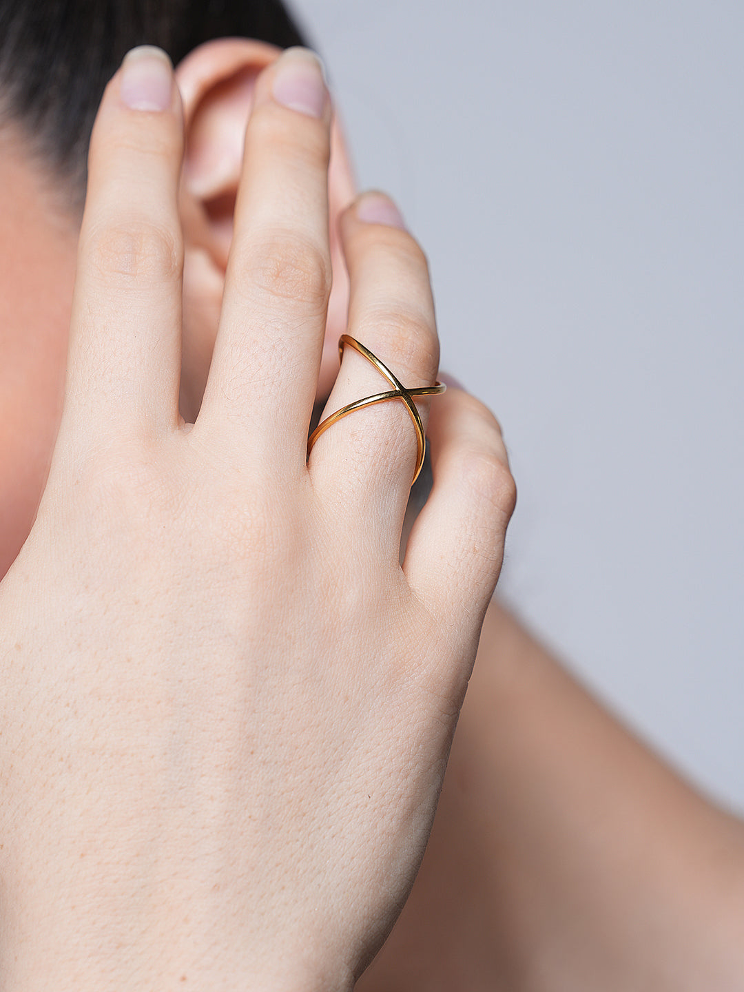 Geometric Irregular Gold Ring