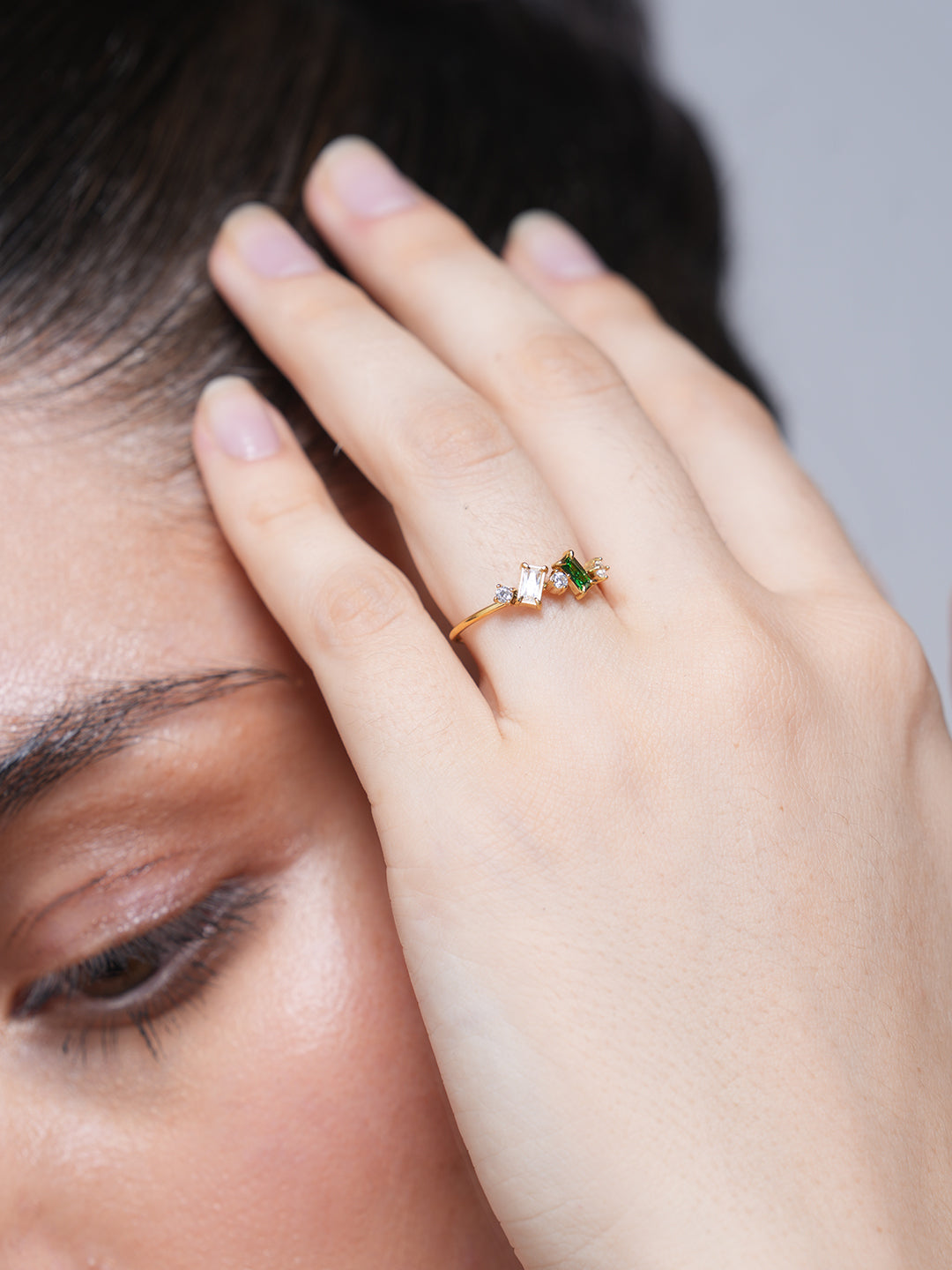 Multicolor Cubic Zirconia Ring Size 7