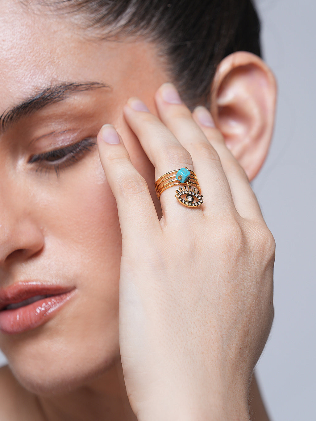 Devil Eye Charm Ring