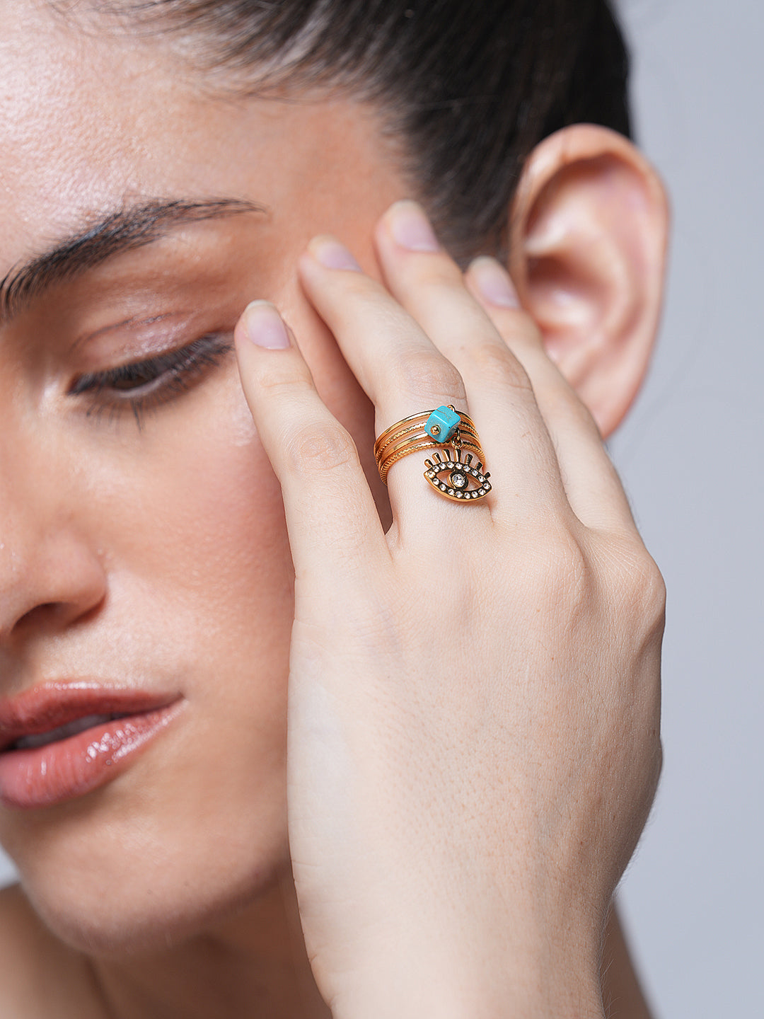 Devil Eye Charm Ring