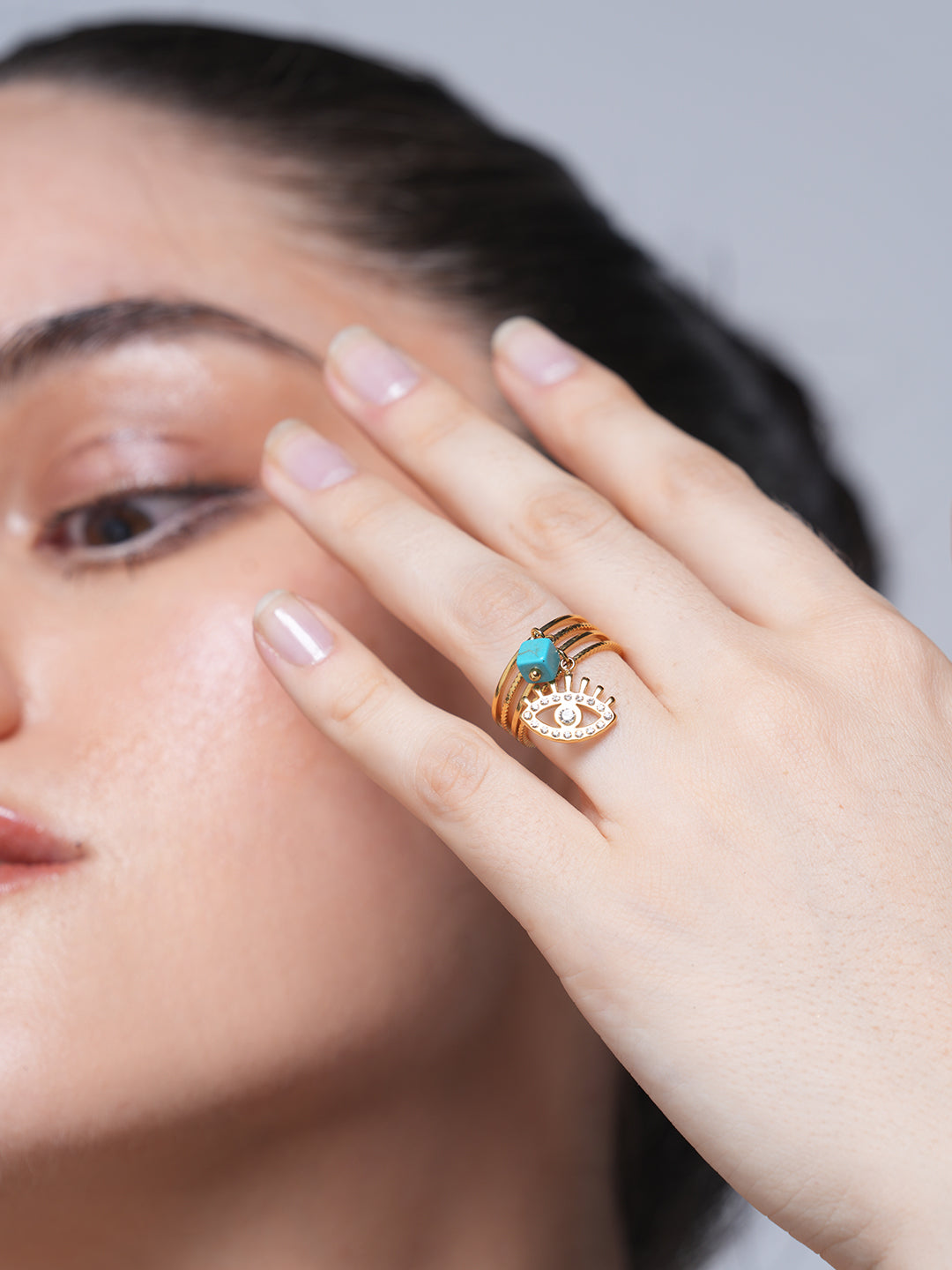 Devil Eye Charm Ring