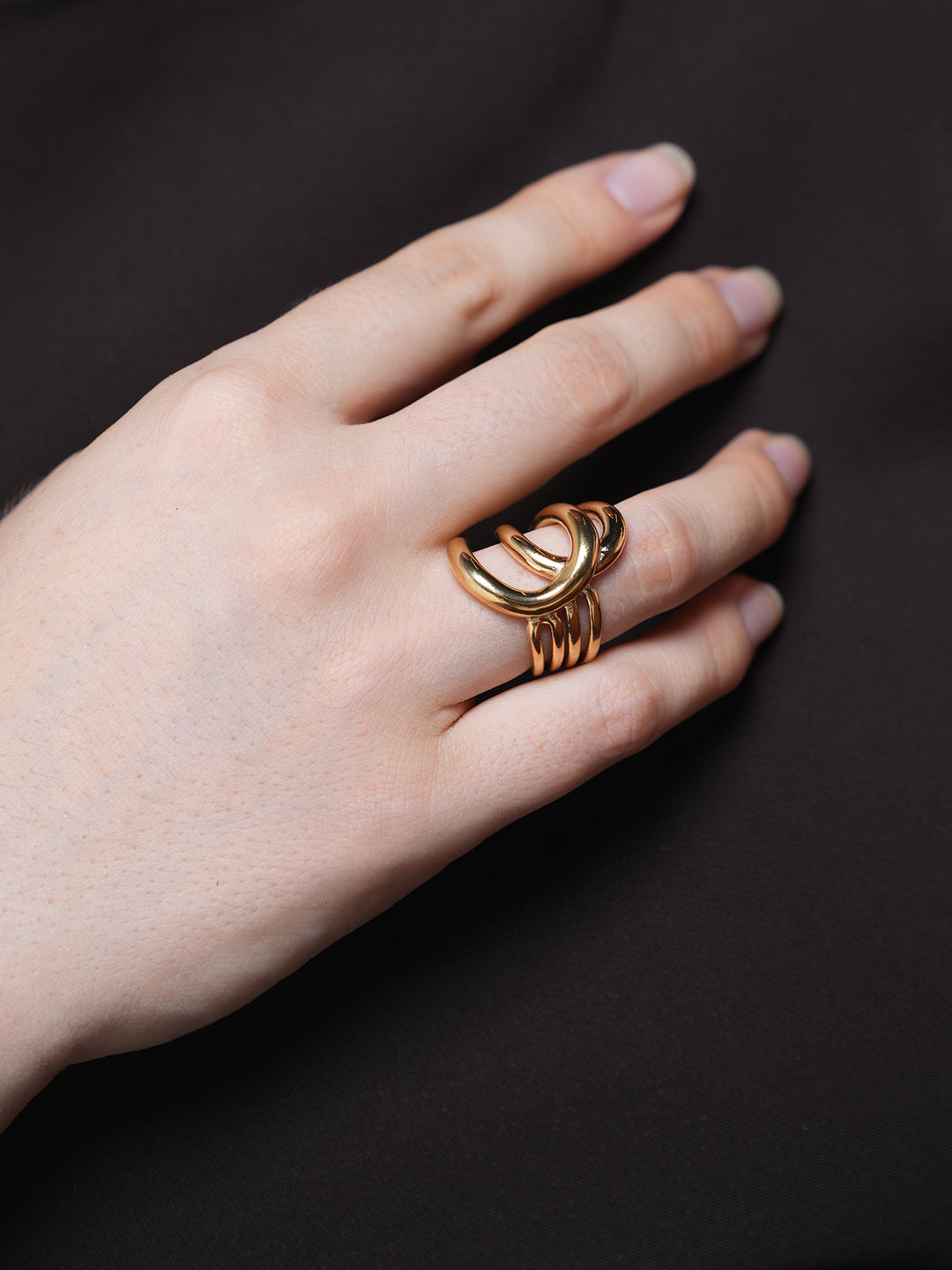 Stainless Steel Metal Cast Fashion Ring Size 7