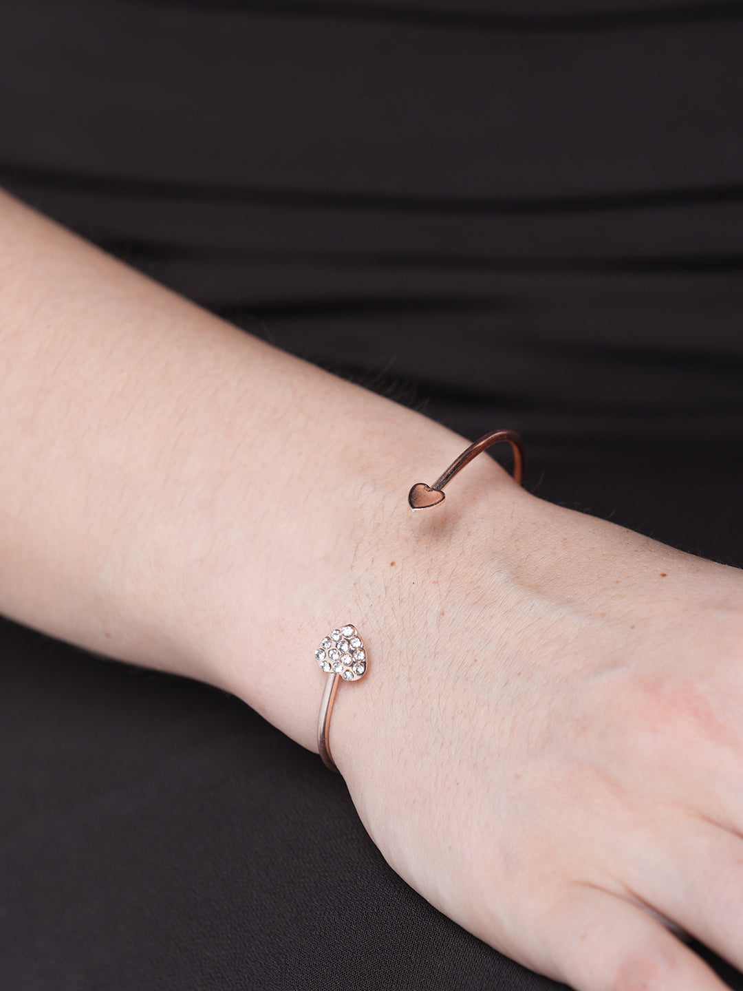 Open Adjustable Double Heart-Shape Bracelet