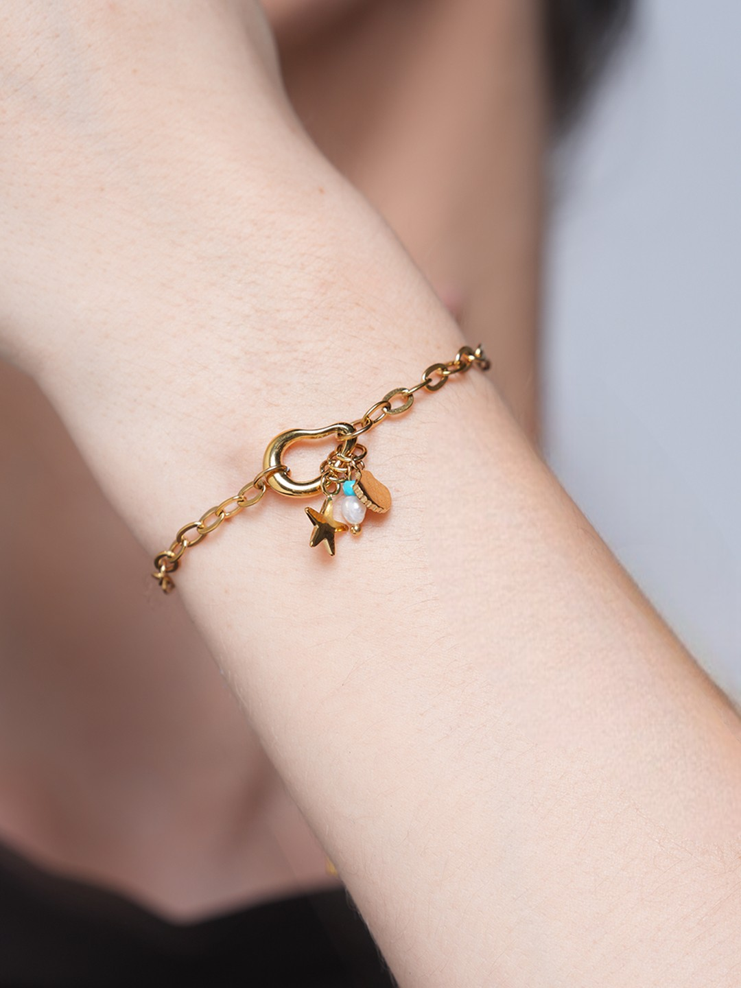 Pearl Turquoise Chain Bracelet