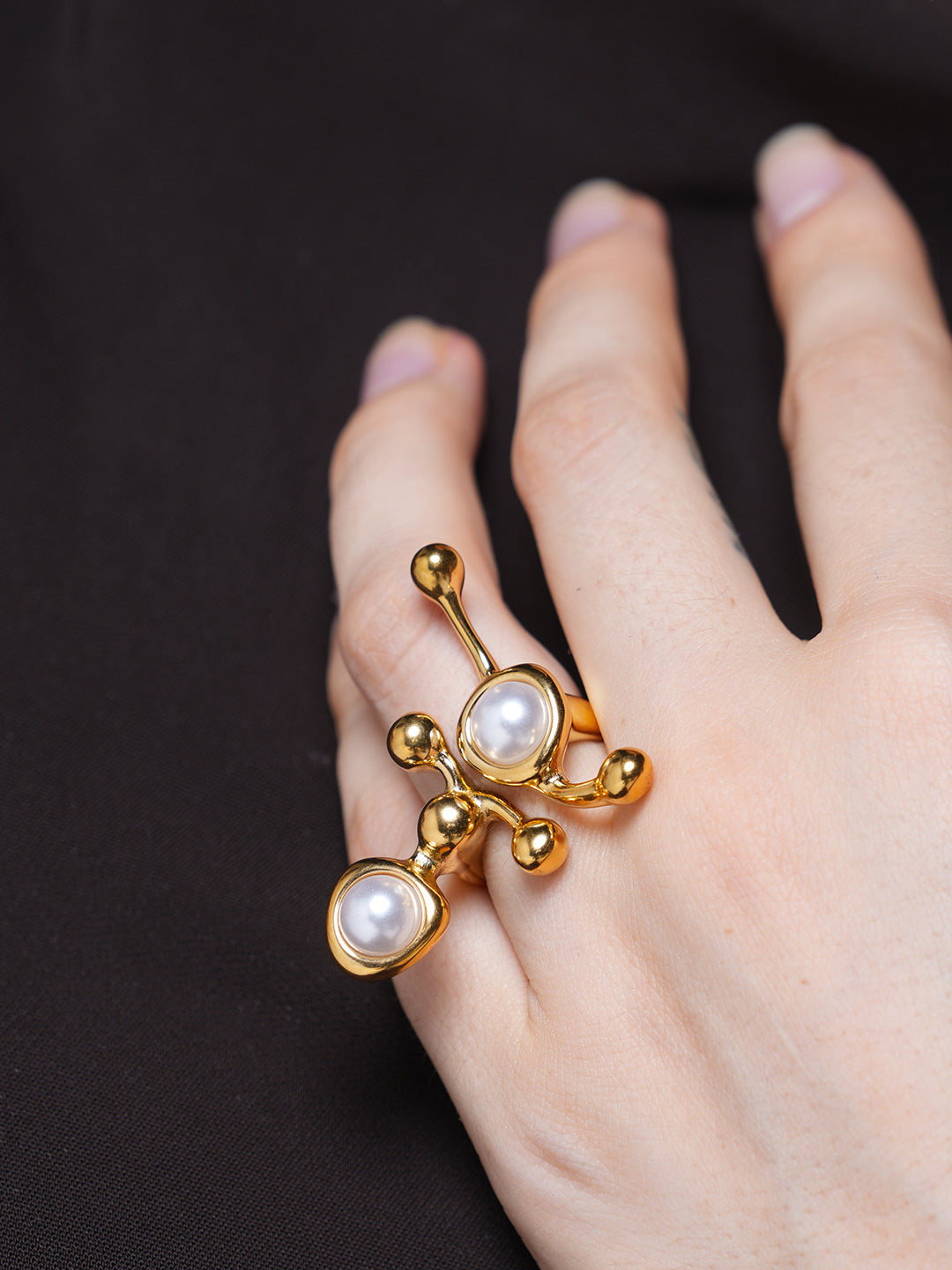 Pearl Stone Eye Ring