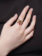 Cherry Drop Open Ring