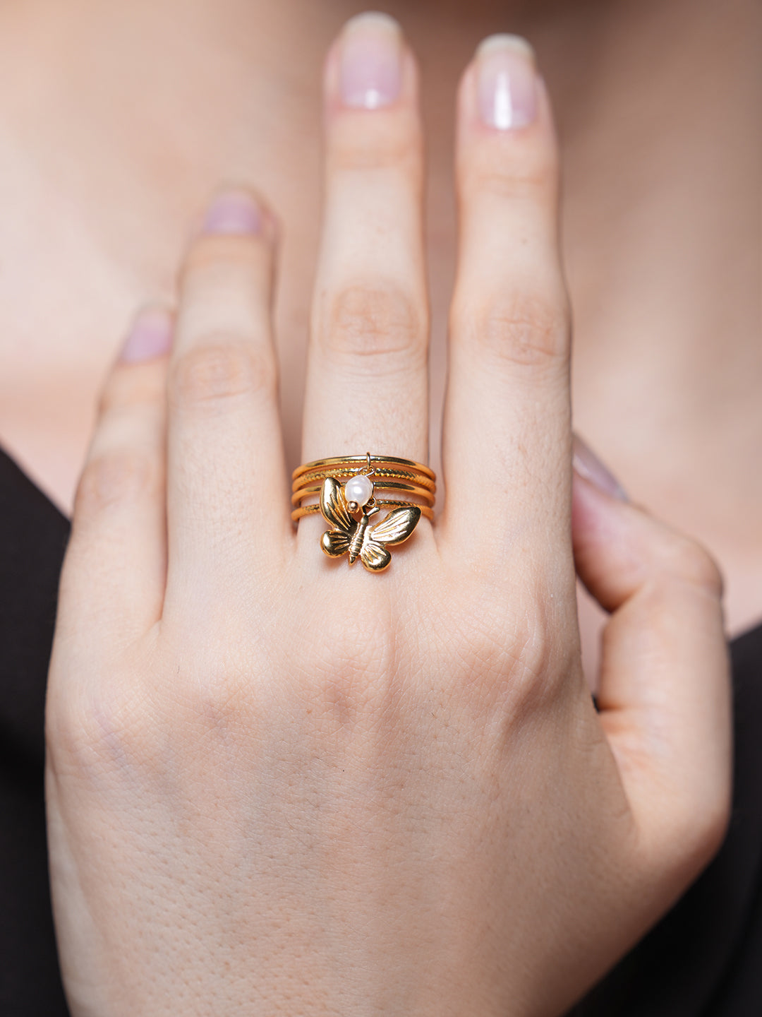 Butterfly Charm Ring