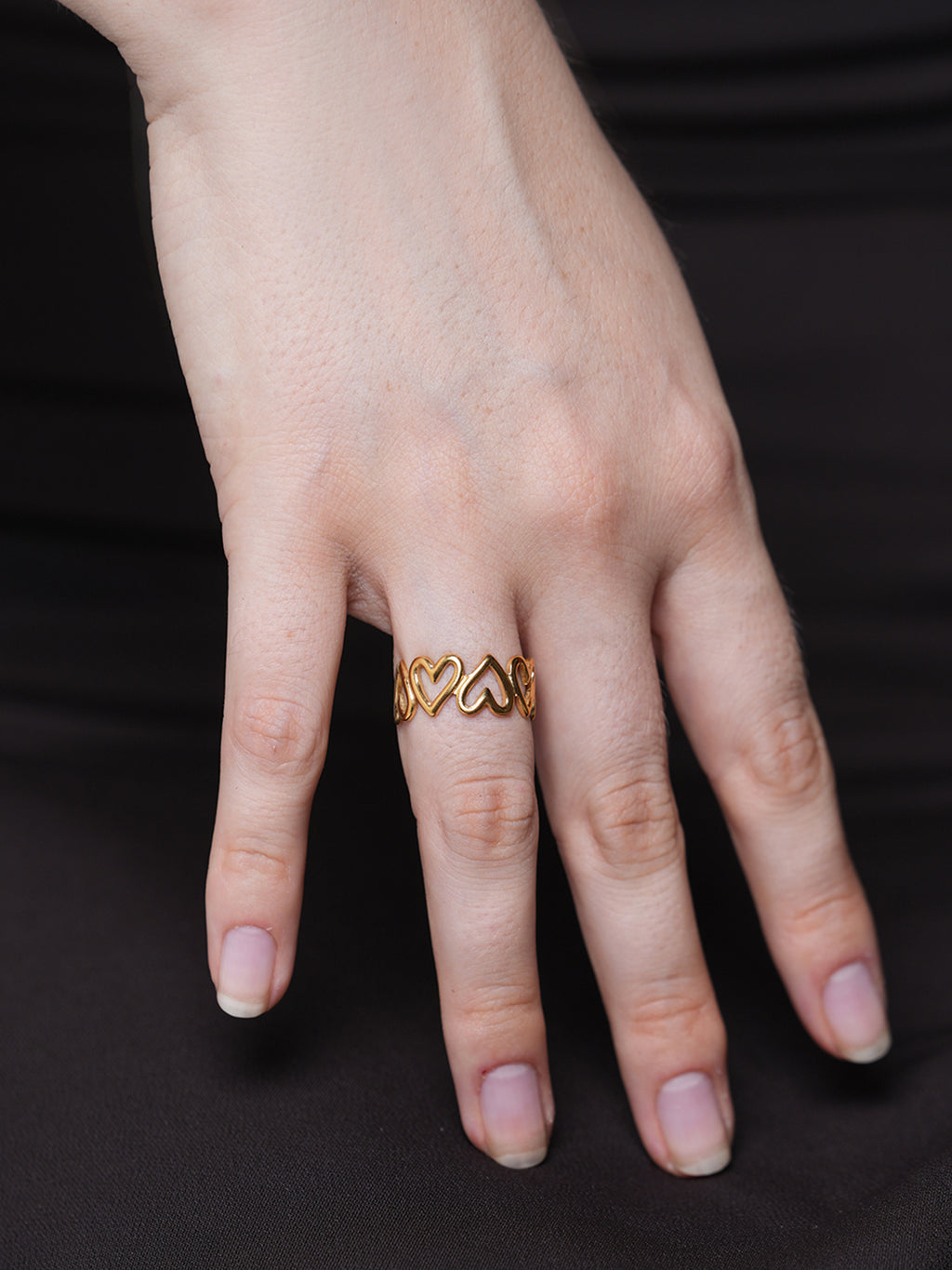 Heart Shaped Open Finger Ring