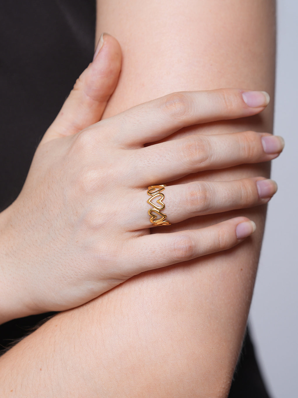 Heart Shaped Open Finger Ring