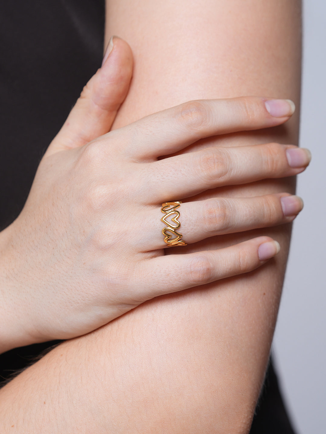 Heart Shaped Open Finger Ring
