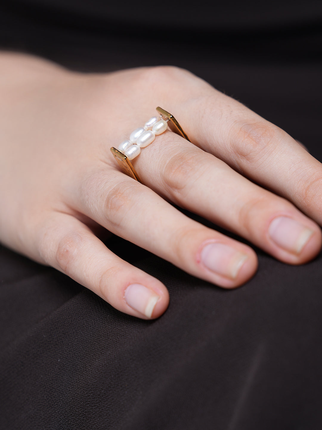 Vintage Pearl U Shape Ring