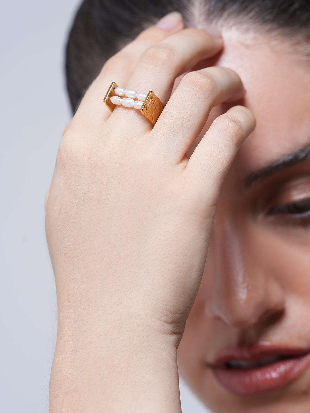 Vintage Pearl U Shape Ring