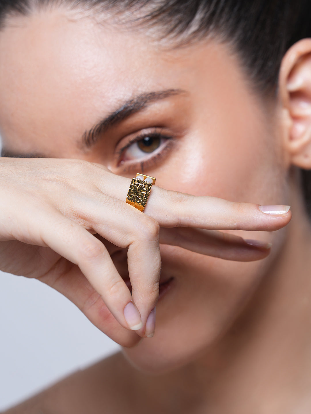 Vintage Pearl U Shape Ring