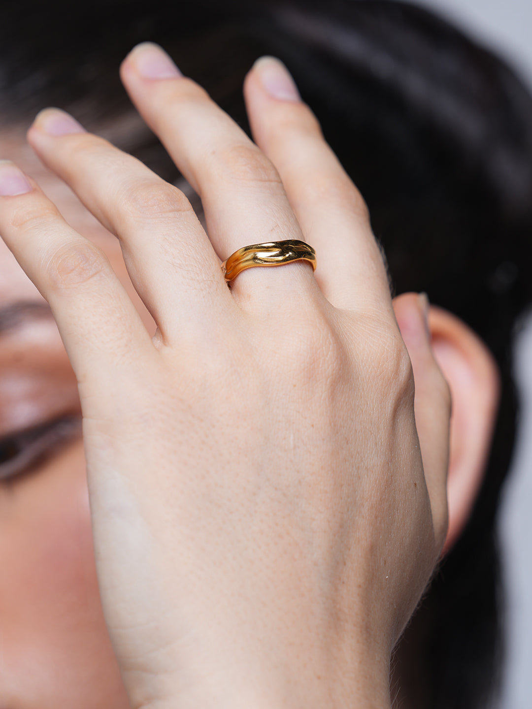 Stainless Steel Irregular Wave Opening Ring