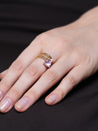 Pink Heart Charm Ring