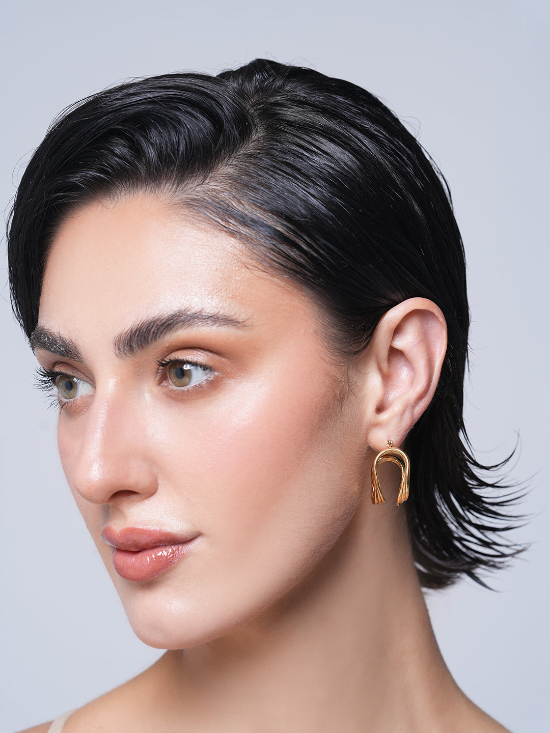 Twisted Hollow Stainless Steel Earrings