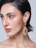 Rhinestone Long Drop Earrings