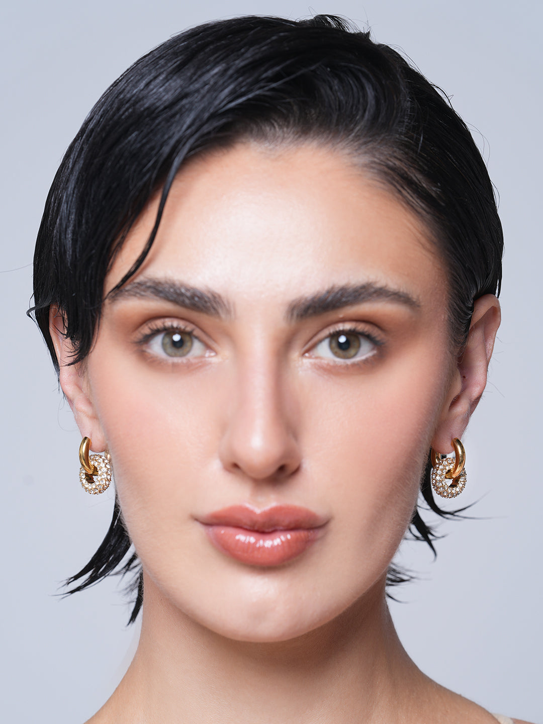Delicate Shiny Cubic Zirconia Earrings