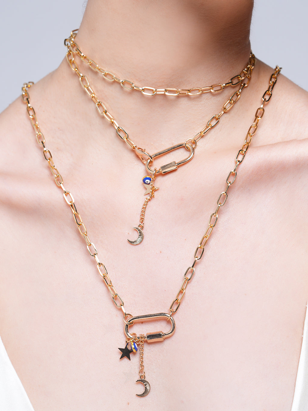 Multi-layer Star Moon Pendant Necklace