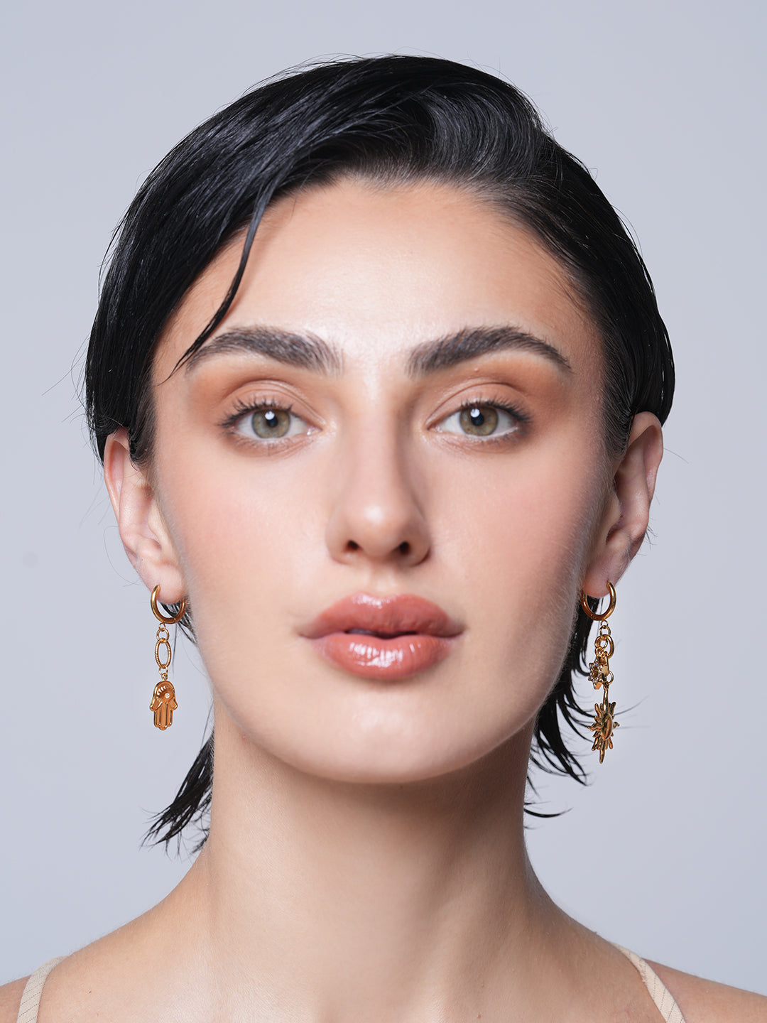 Vintage Sunflower Drop Earrings