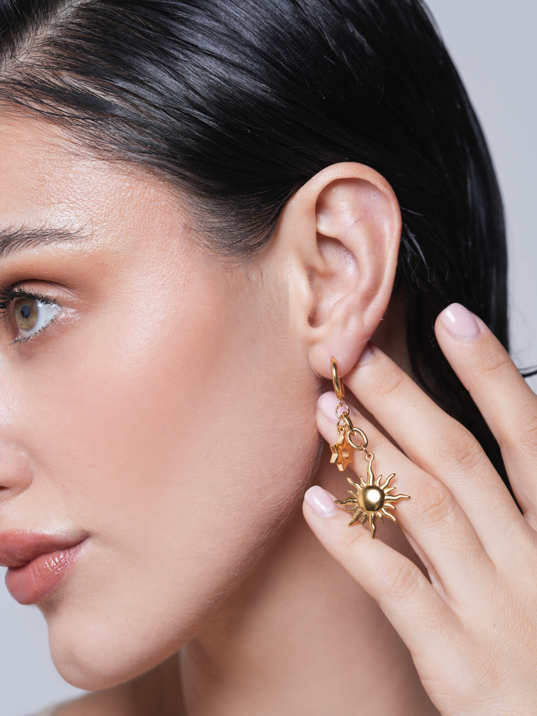 Vintage Sunflower Drop Earrings