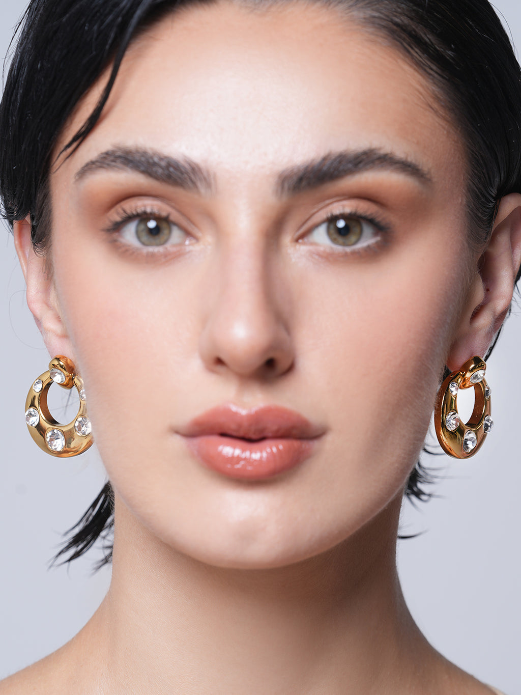 White Zircon Stud Earrings