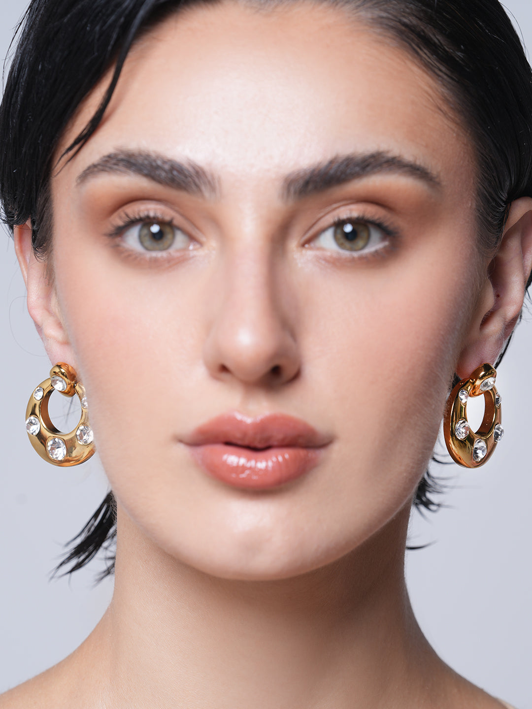 White Zircon Stud Earrings