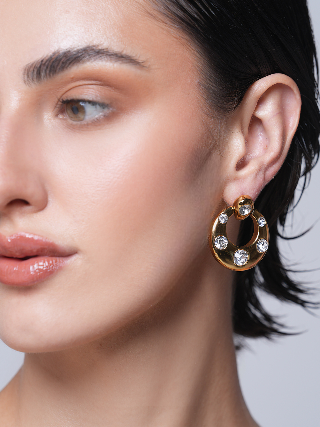 White Zircon Stud Earrings