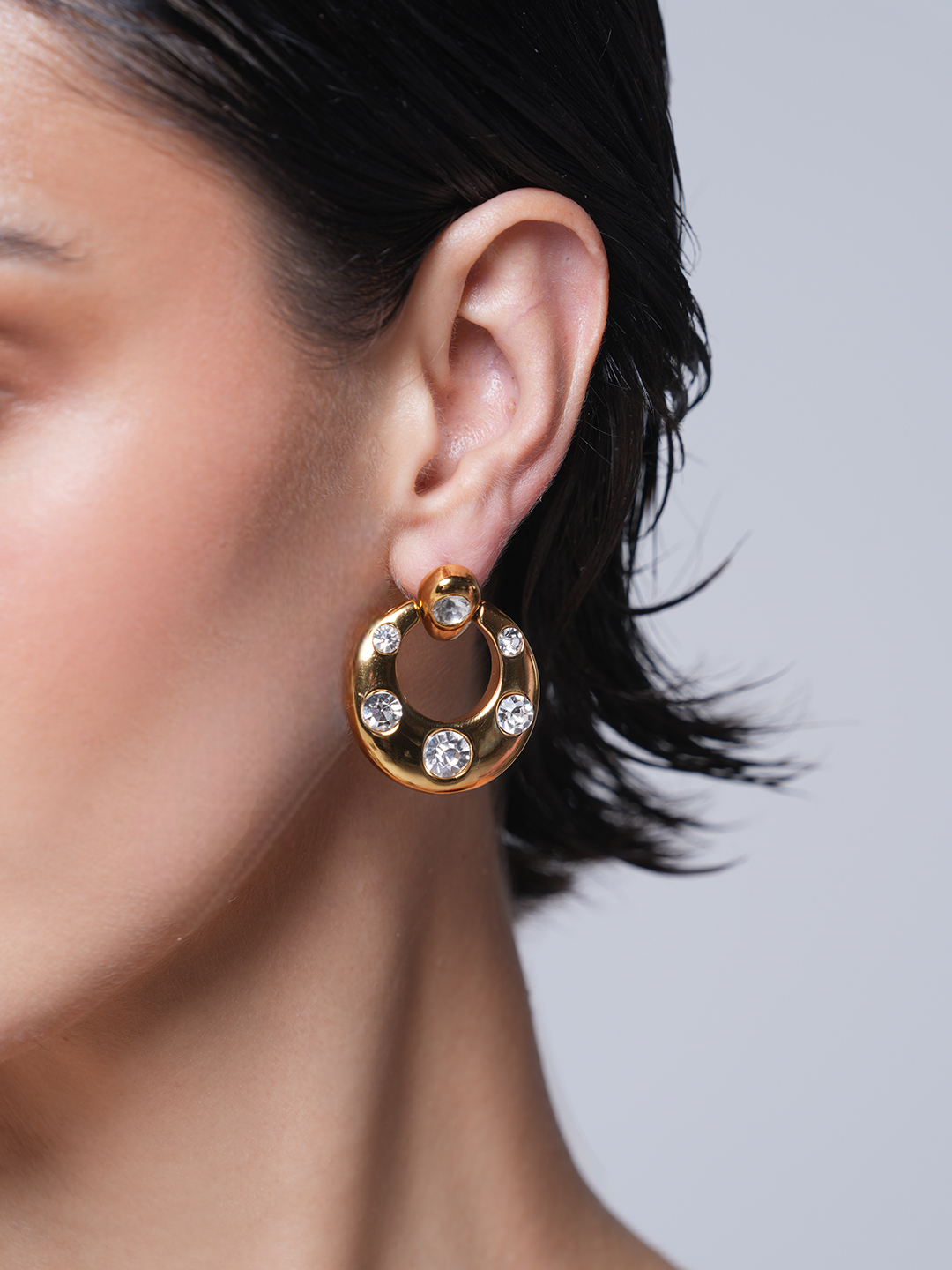 White Zircon Stud Earrings