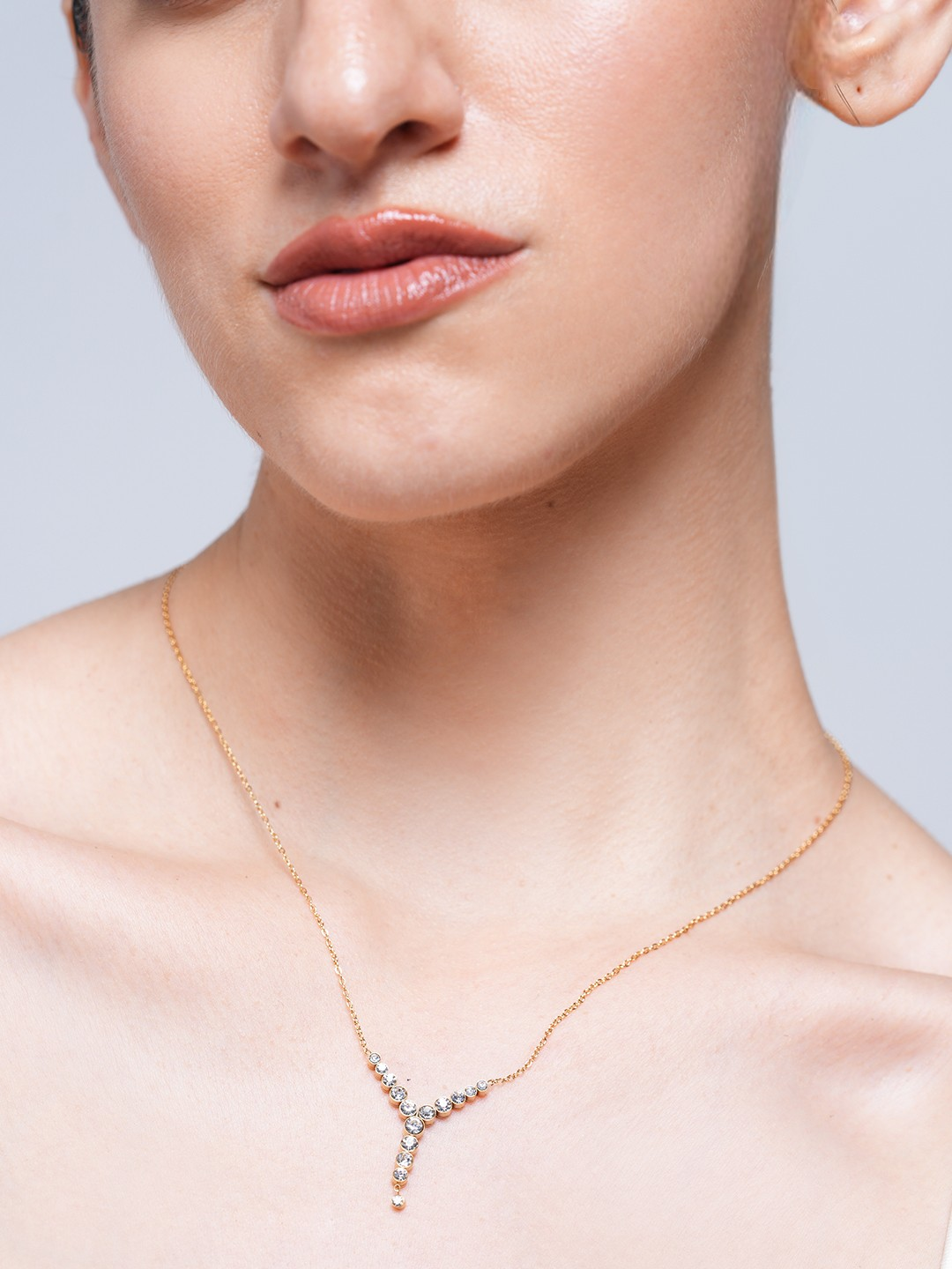 Exquisite Bling Cubic Zirconia Y- Shape Chic Necklace