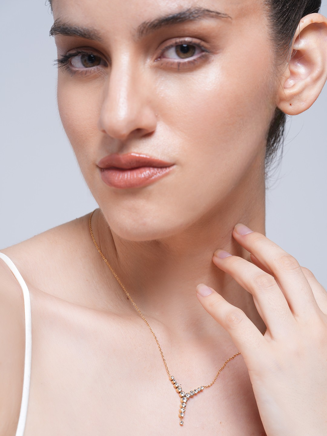 Exquisite Bling Cubic Zirconia Y- Shape Chic Necklace