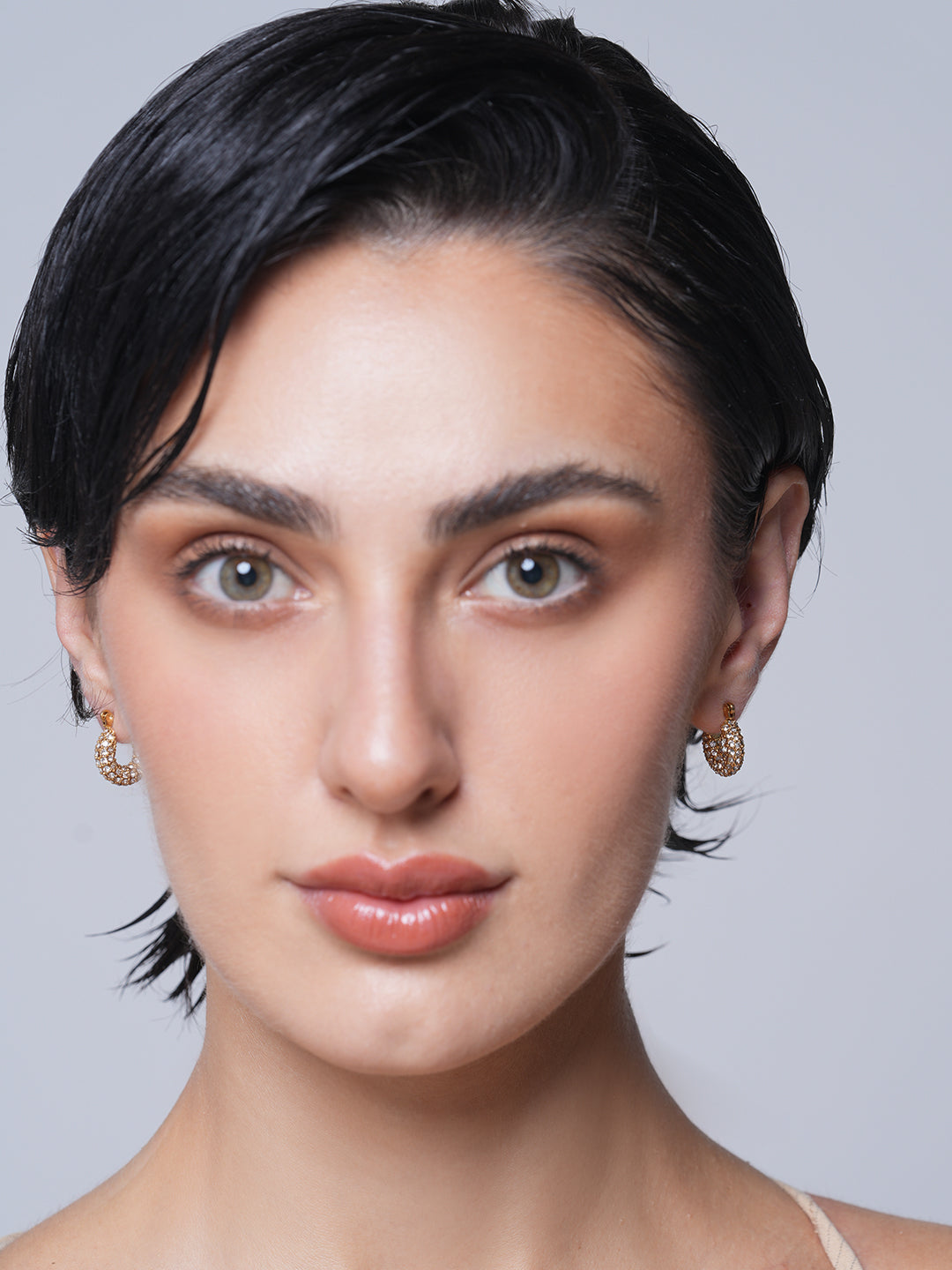 Luxury Bling Cubic Zirconia Round Hoops