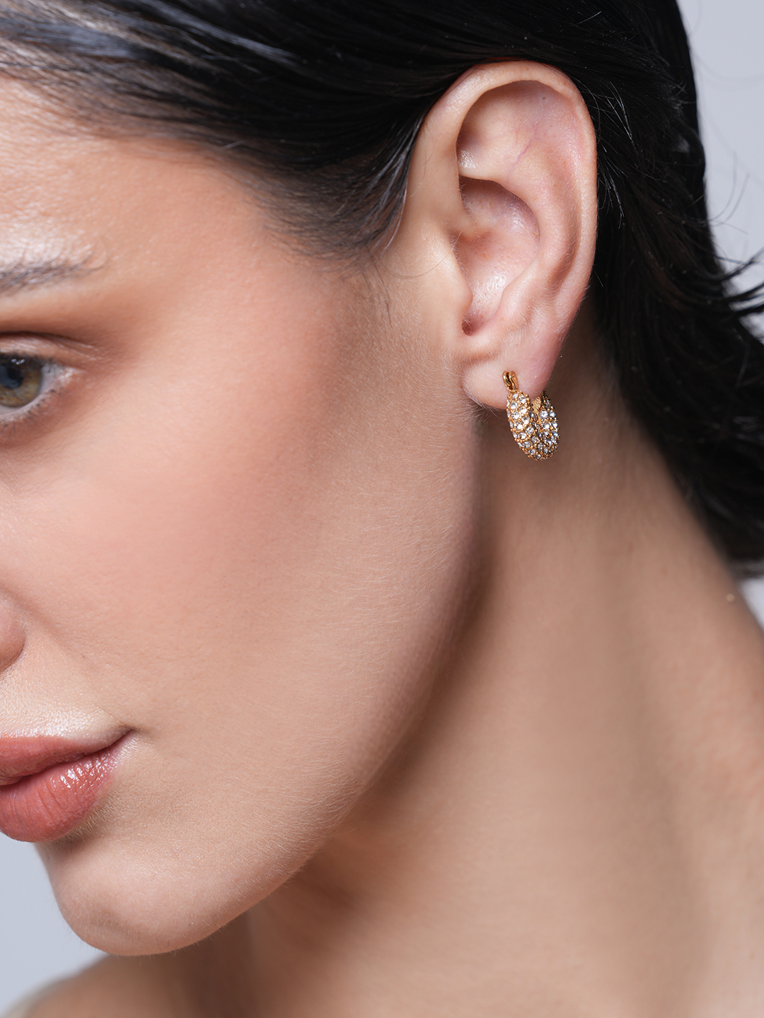 Luxury Bling Cubic Zirconia Round Hoops