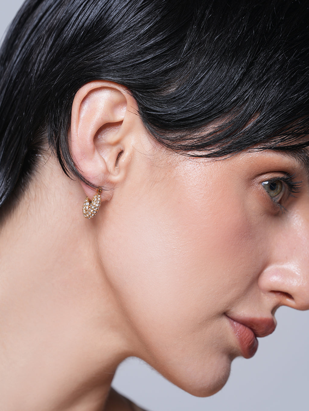 Luxury Bling Cubic Zirconia Round Hoops