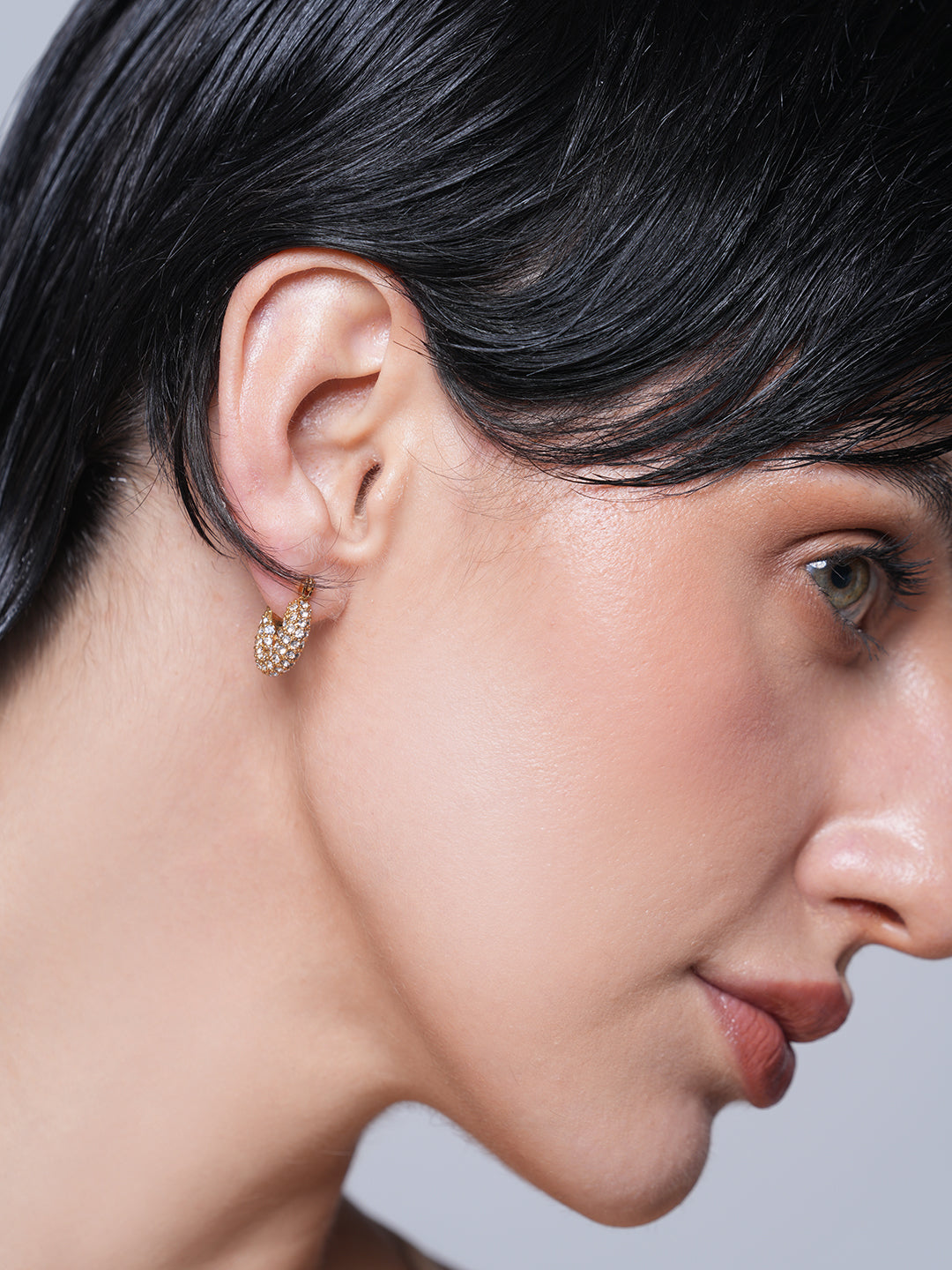 Luxury Bling Cubic Zirconia Round Hoops