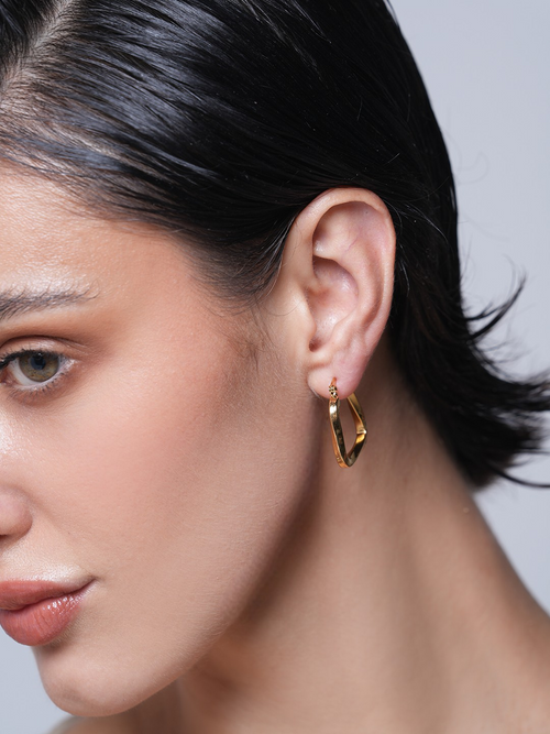 18K Gold Plated Statement Hoops