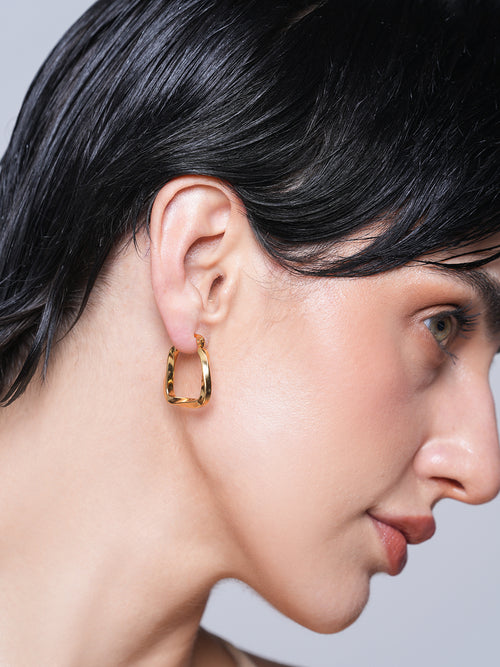 18K Gold Plated Statement Hoops