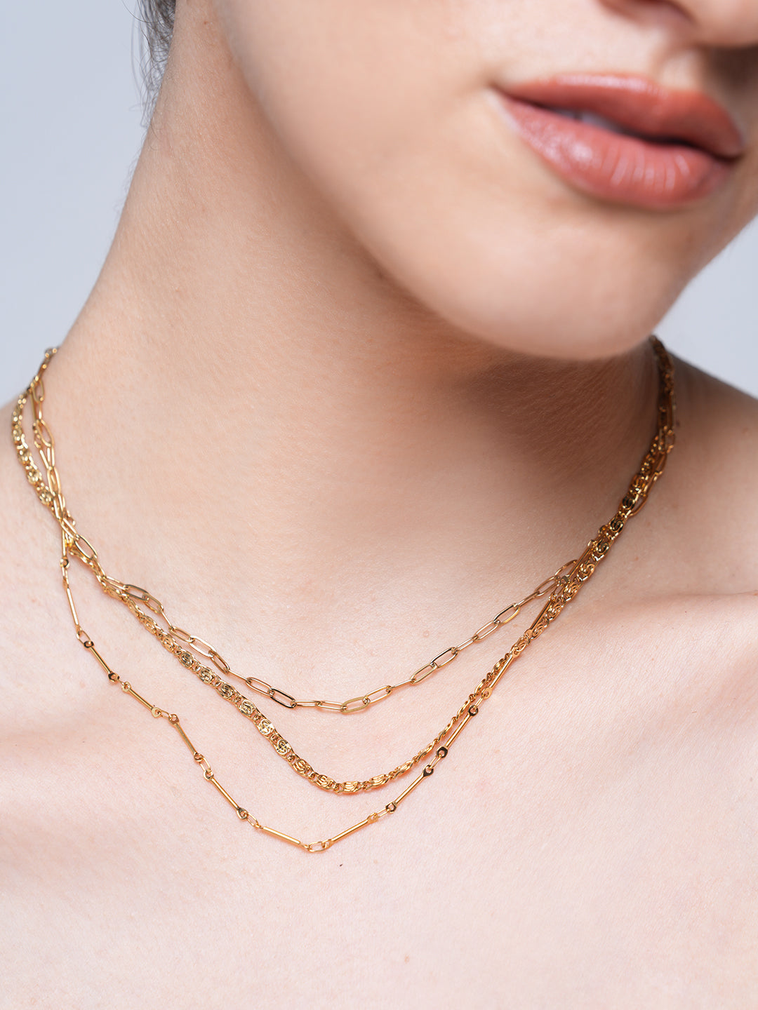 Triple Layer Retro Design Elegant Pin Chain