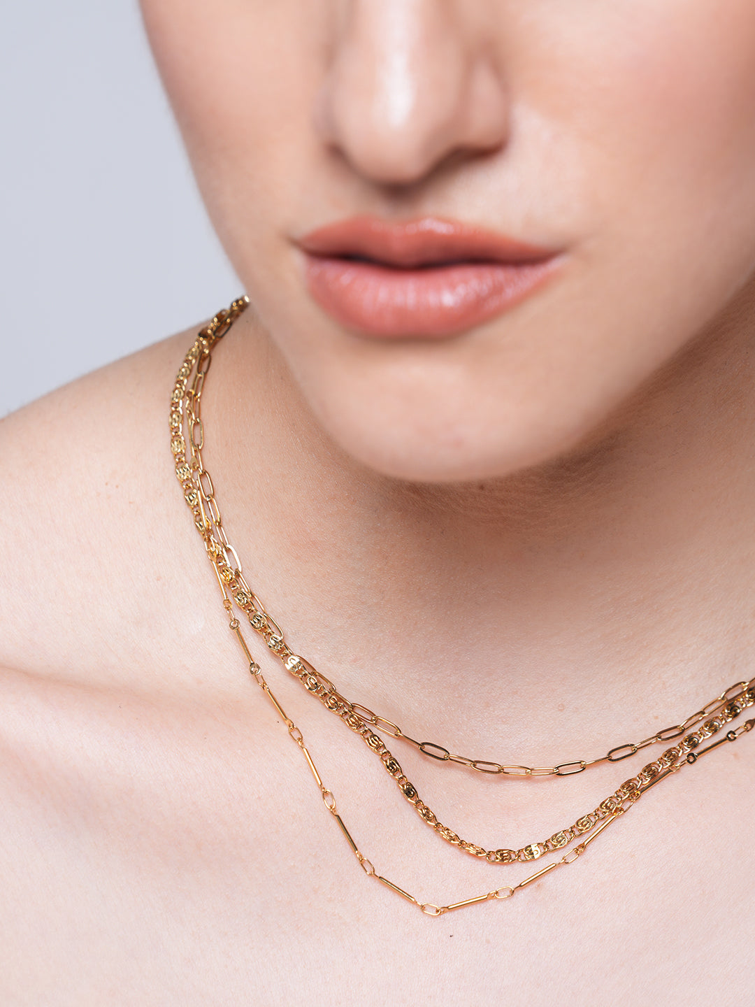 Triple Layer Retro Design Elegant Pin Chain