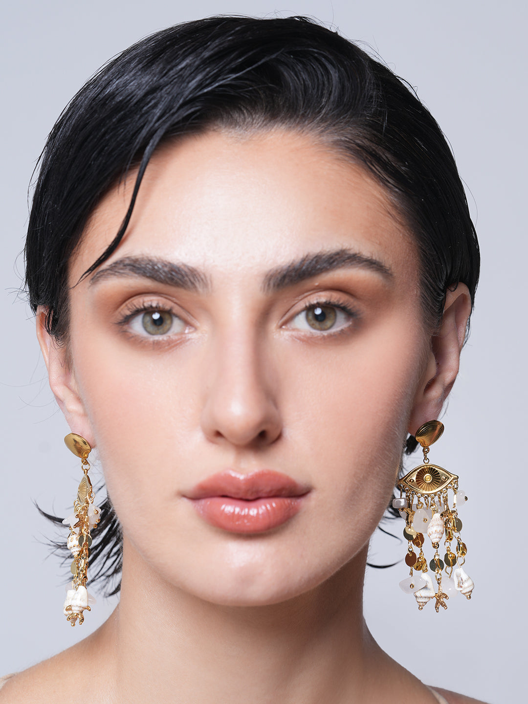 Ocean Style Shell Conch Starfish Dangle Earrings