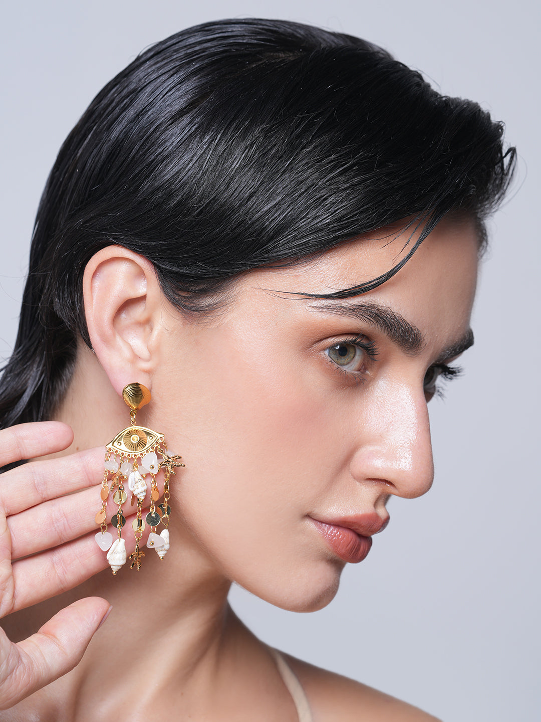 Ocean Style Shell Conch Starfish Dangle Earrings