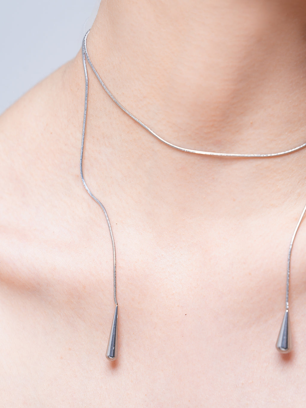 Water Drop Chain Long Necklace