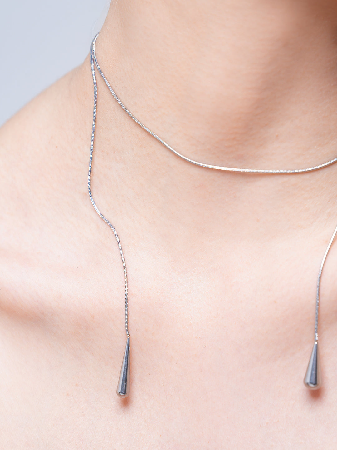 Water Drop Chain Long Necklace