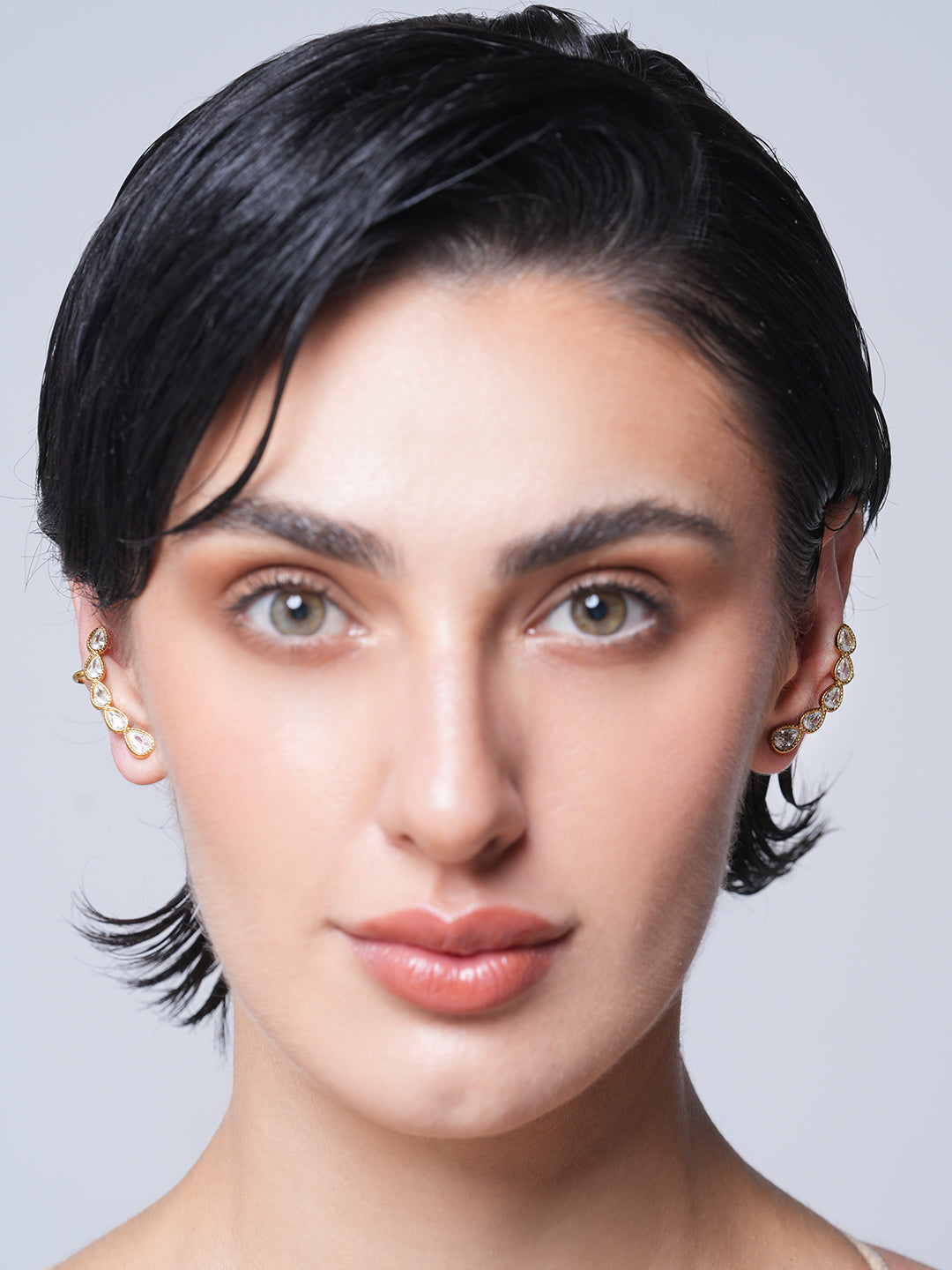 Shiny Cubic Zircon Ear Studs