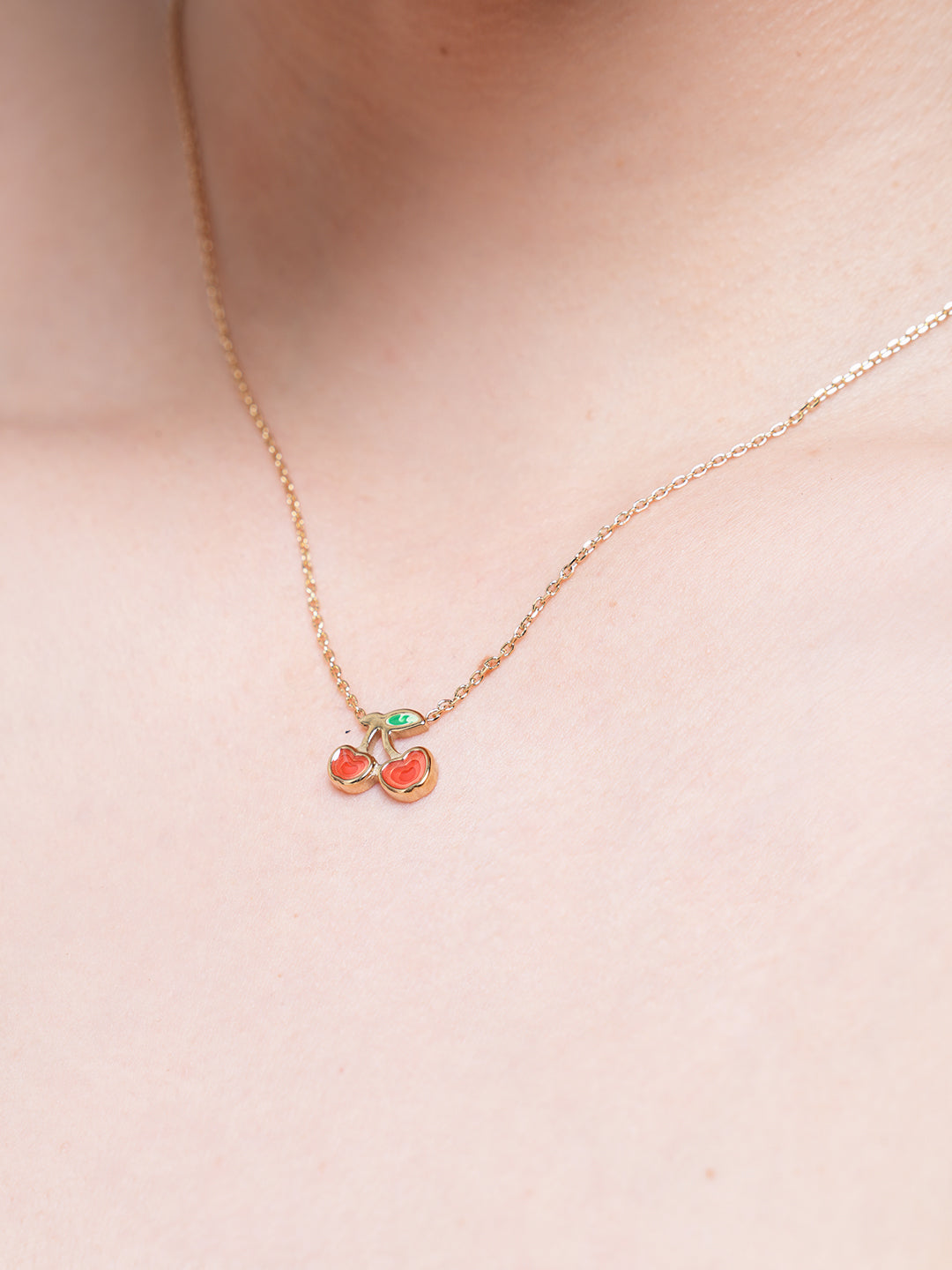 Red Cherry Pendant Necklace